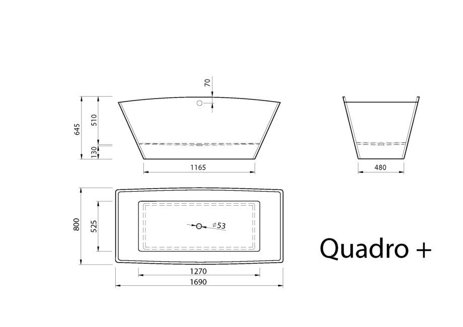 Kylpyamme Vispool Quadro 169