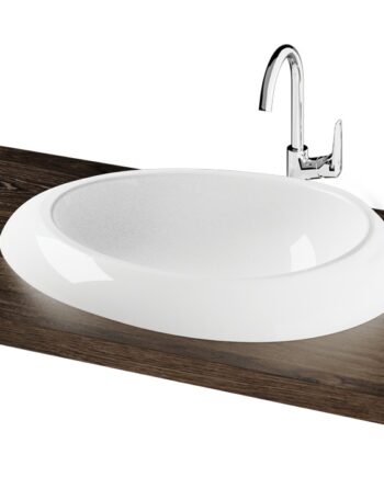 Pesuallas PAA ORGANIC IN kiiltävä kivi, upotettava pesuallas, ilman ylivuotoa