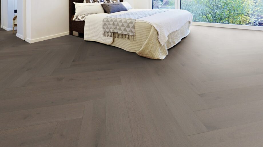 Parketti Tammi, ter Hürne, kalanruoto, Oak basalt brown, harjattu, viistetty, erityisesti matta lakka – 5
