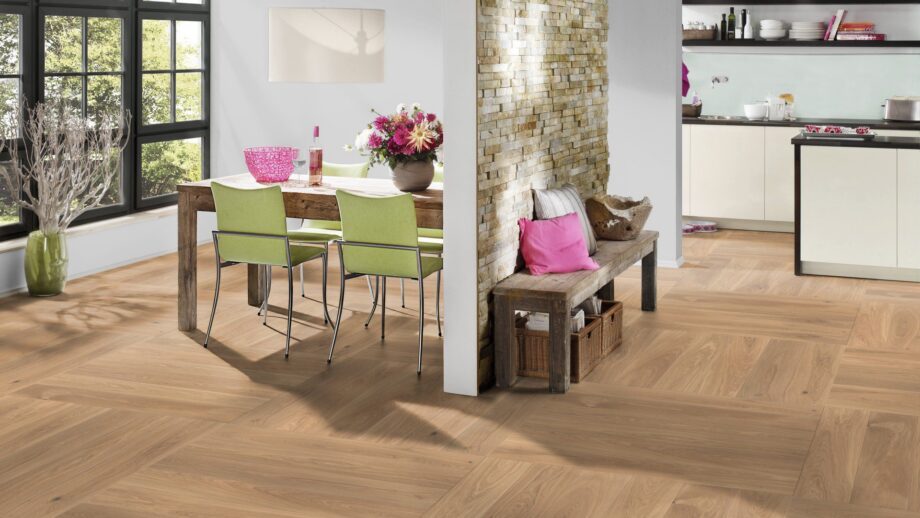 Parketti Tammi, ter Hürne, Oak light beige, harjattu, viistetty, luonnonöljy – 3