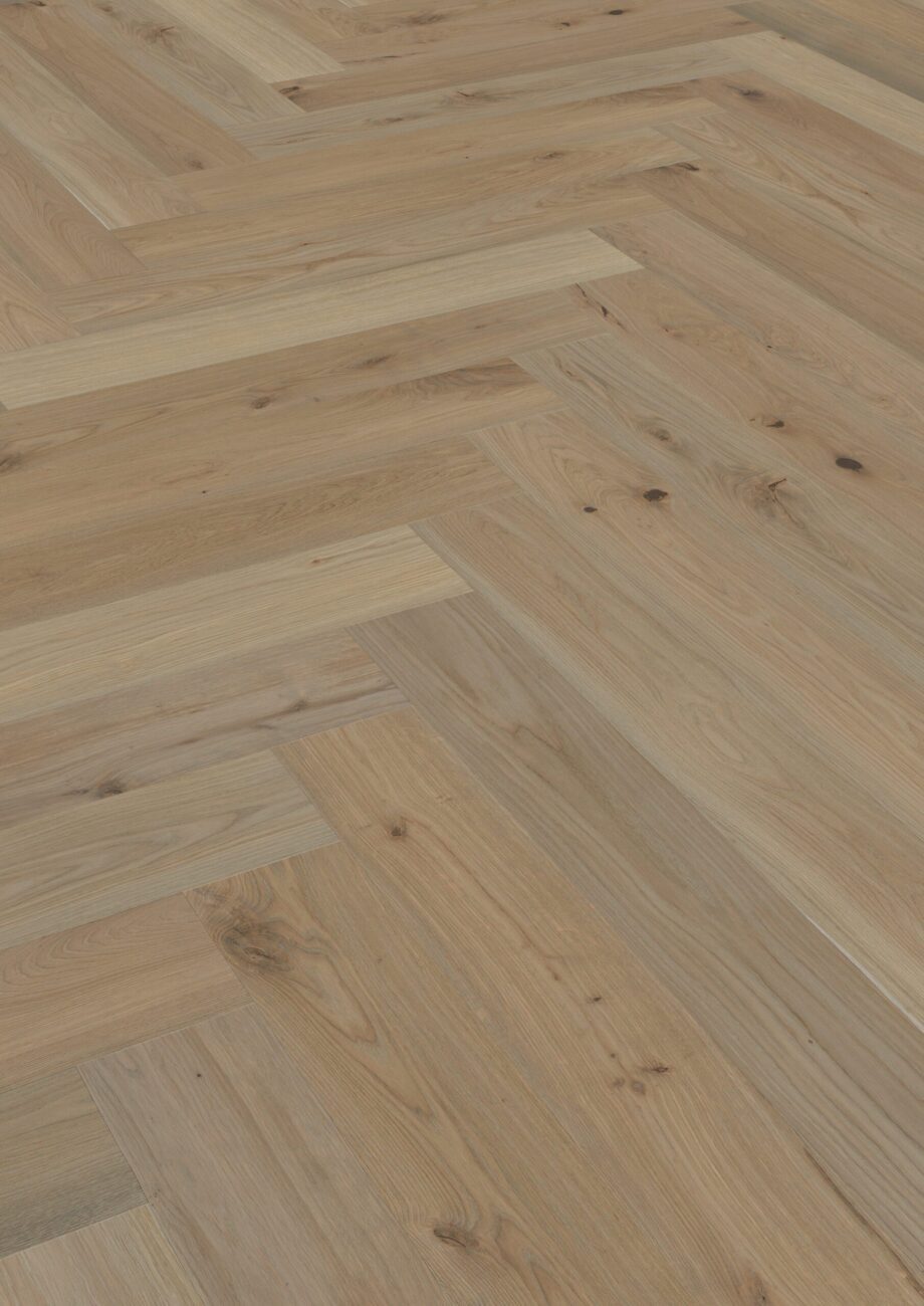 Parketti Tammi, ter Hürne, kalanruoto, Oak sand brown, harjattu, viistetty, luonnonöljy – 2