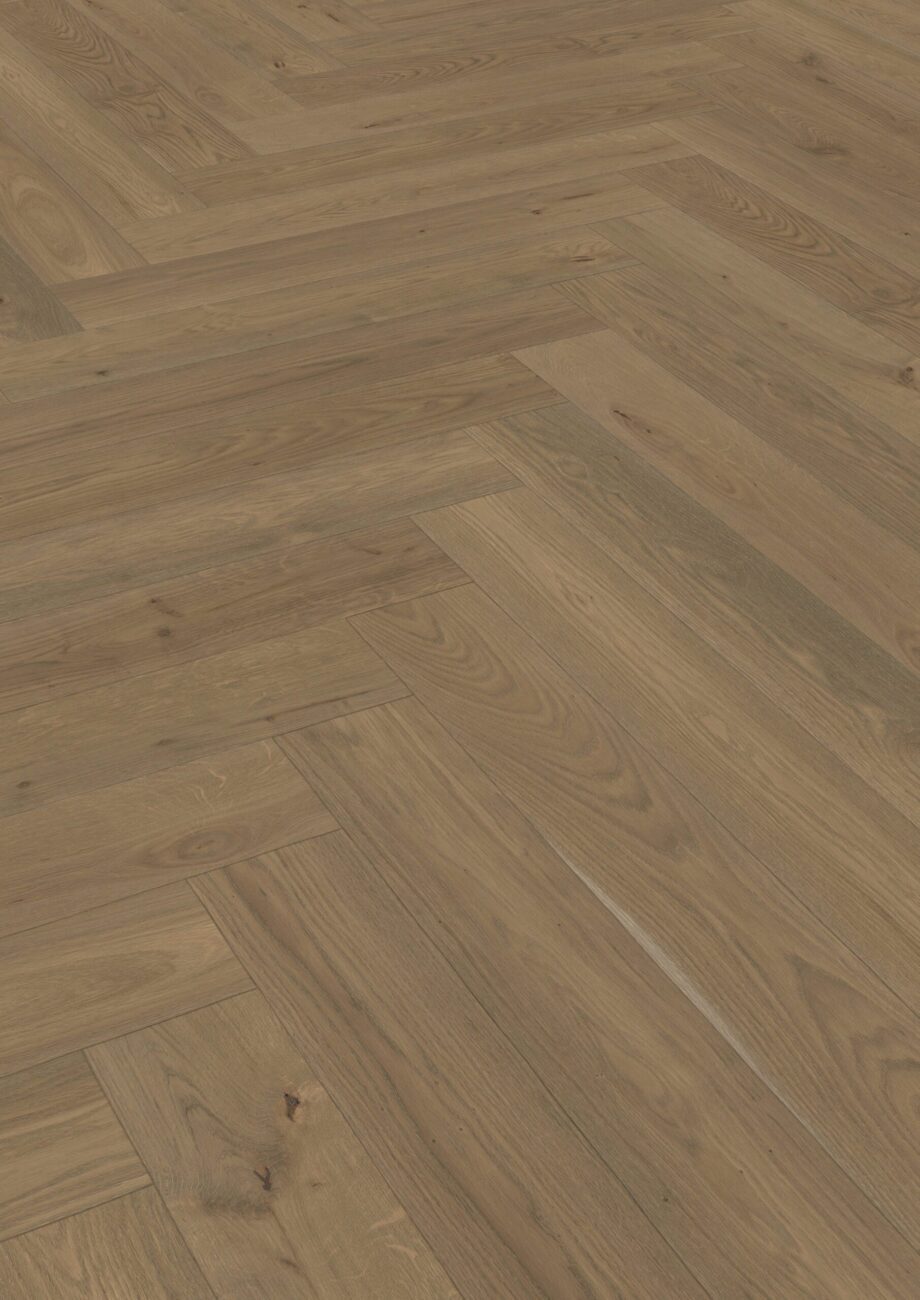 Parketti Tammi, ter Hürne, kalanruoto, Oak terra brown, harjattu, viistetty, luonnonöljy – 2