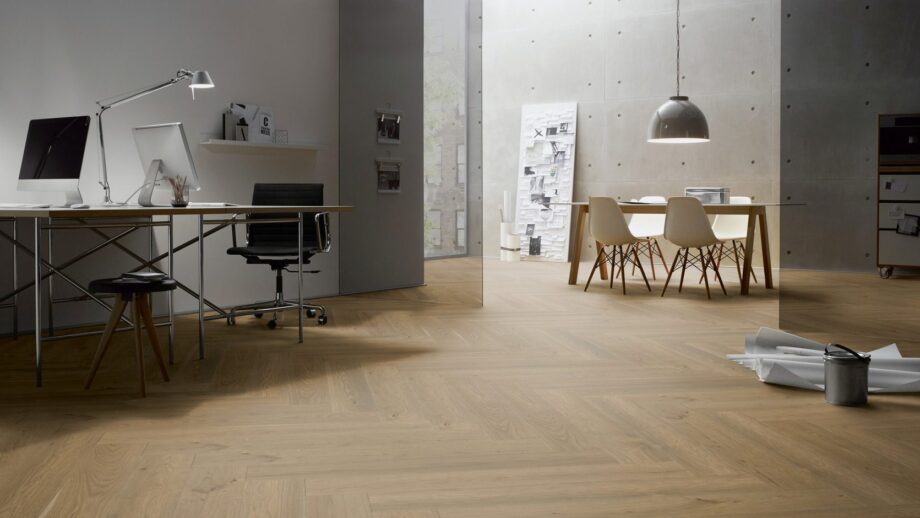 Parketti Tammi, ter Hürne, kalanruoto, Oak terra brown, harjattu, viistetty, luonnonöljy – 4