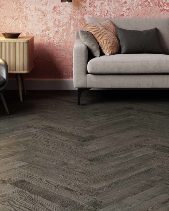 1.68Kalanruotoparketti tammi, Estaparket, BC lava grey, viistetty, harjattu, erittäin matta lakka 5%