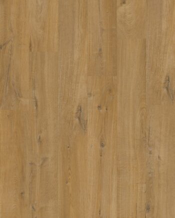 Vinyylilankku Quick Step Bloom Cotton Oak Deep Natural, syvä luonnollinen tammen sävy ja lankkudesign.