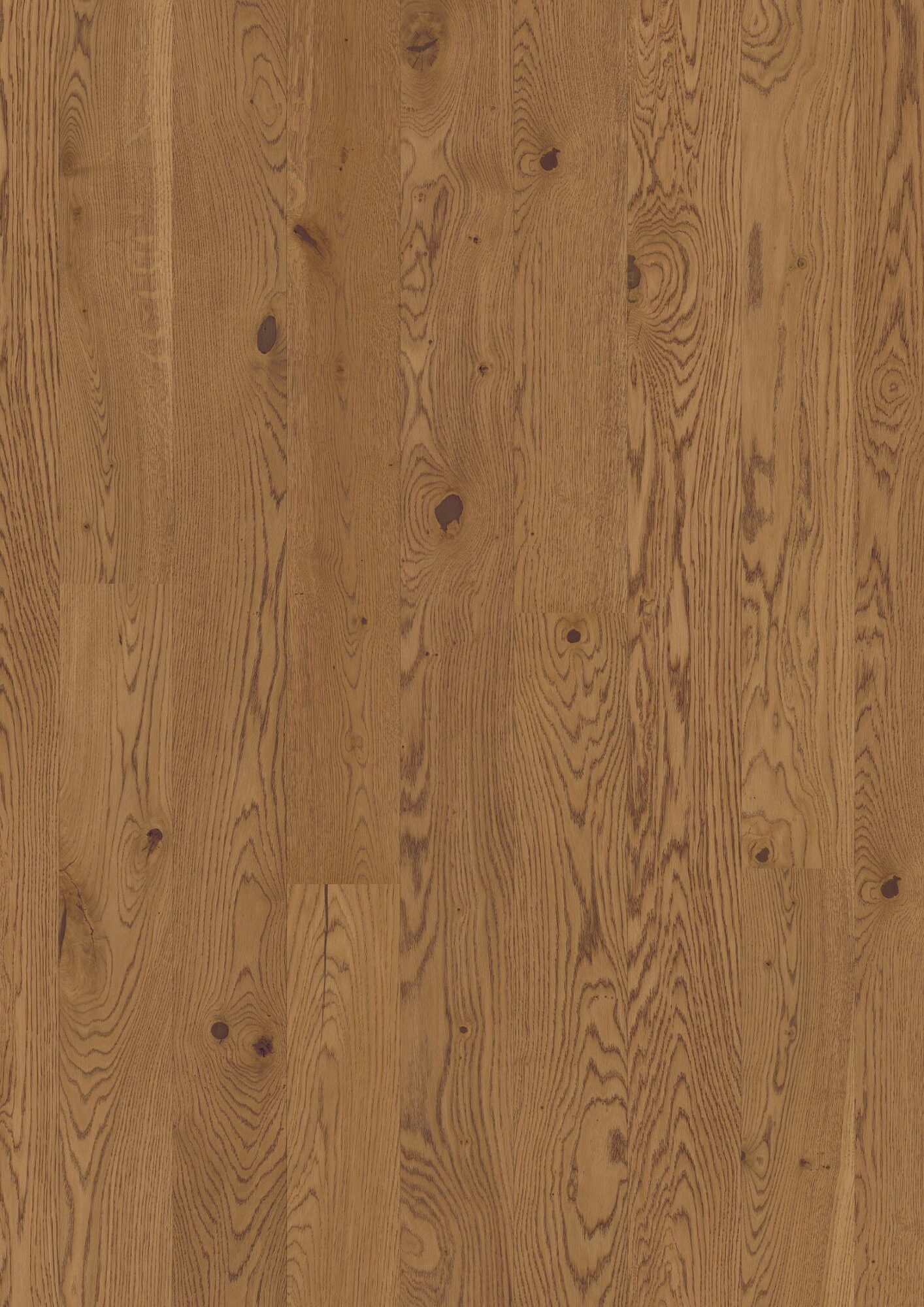 Parkett Bauwerk Boen tamm 46 Vivo Mandorla harjatud ja helepruuni õlivahaga viimistletud. Rustikaalse sorteeringuga tammeparkett.