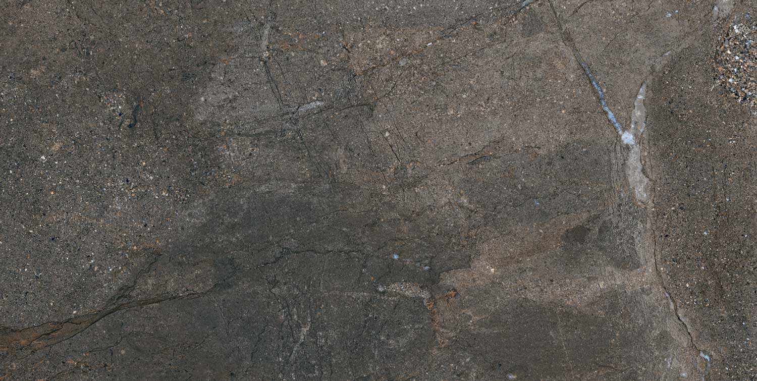 Kiviefektiga poleeritud keraamiline põrandaplaat Tau Mainstone Graphite Pol, 75x150 cm, 10,5 mm, grafiithall, rektifitseeritud