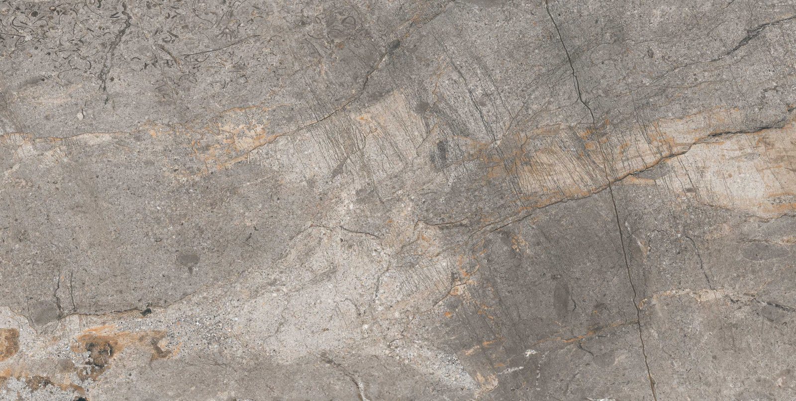Kiviefektiga poleeritud keraamiline põrandaplaat Tau Mainstone Gray Pol, 60x120 cm, 10,5 mm, hall, rektifitseeritud