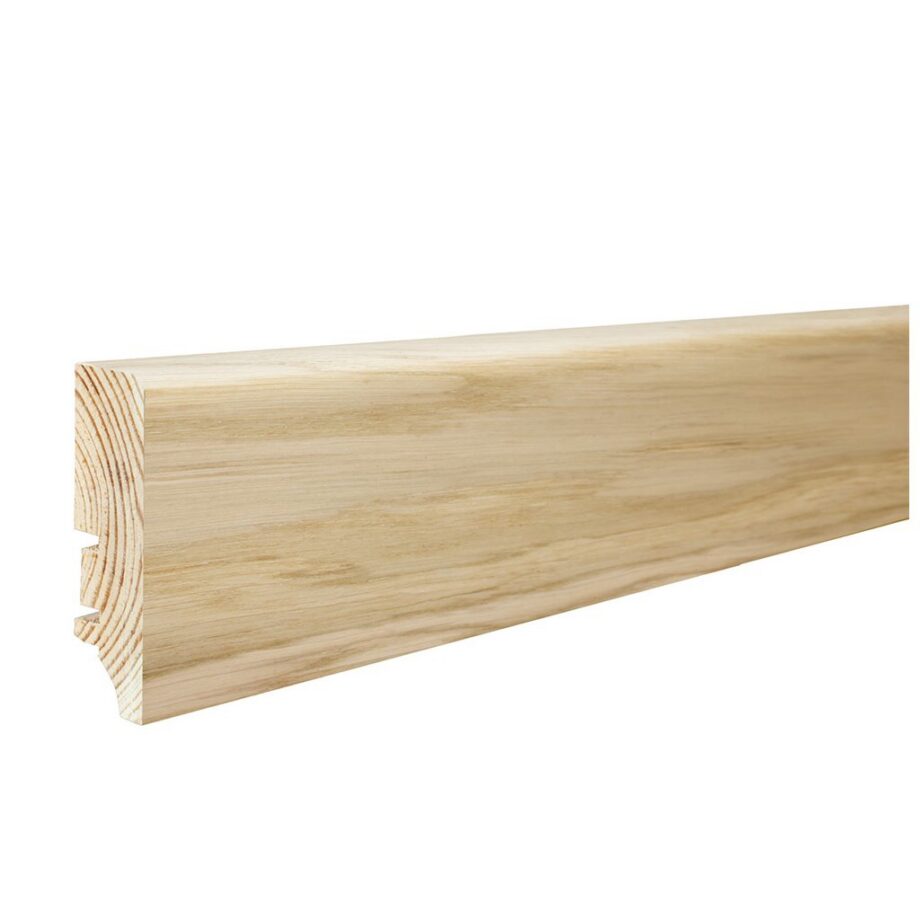 porandaliist-156029-1 Viilutettu jalkalista saarni lakattu P6P, 60x16x2200 mm