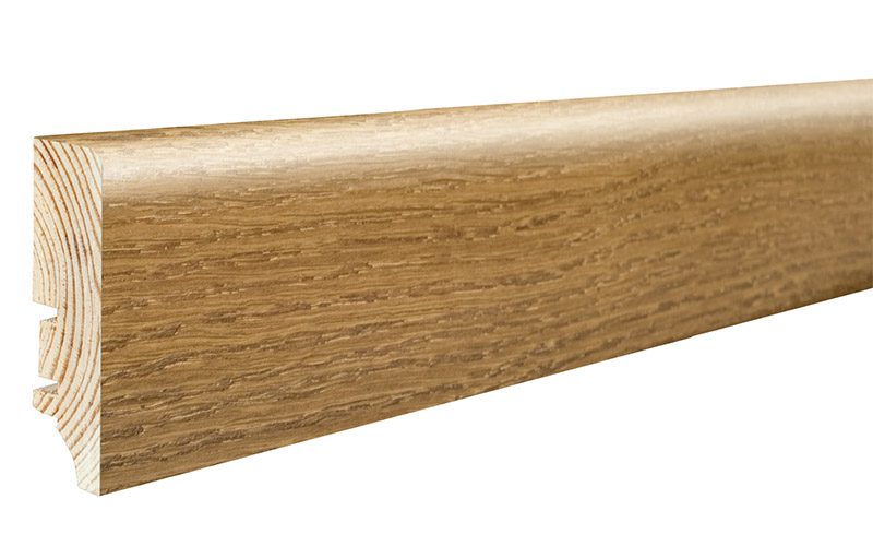 Viilutettu jalkalista tammi Terra P6P, 60x16x2200 mm