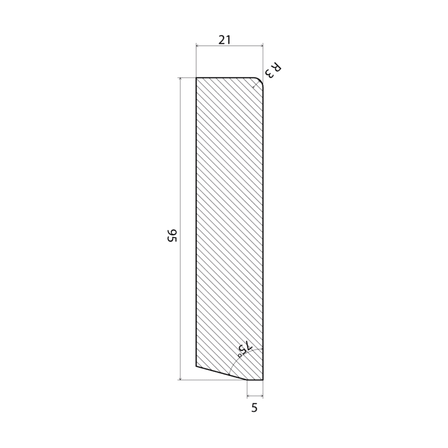 porandaliist-123177-2 Jalkalista mänty valkoiseksi maalattu, 21x95x2700 mm – 2