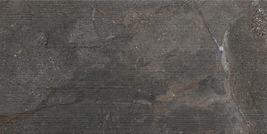 017.350.0294.14702-1 Reljeefne kiviefektiga keraamiline seinaplaat Tau Mainstone Carve Graphite, 75x150 cm, 10,5 mm, grafiithall, R10, rektifitseeritud