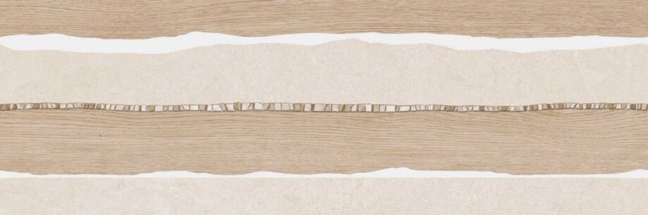 032.896.0313.03047-1 Dekoratiivne keraamiline seinaplaat Tau Lithos Wall Brading Linen, 30x90 cm, linane beež