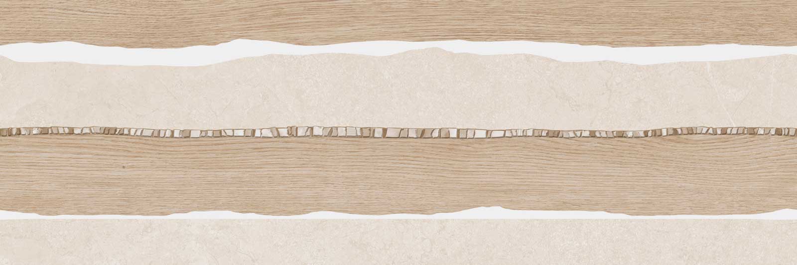 Dekoratiivne keraamiline seinaplaat Tau Lithos Wall Brading Linen, 30x90 cm, linane beež