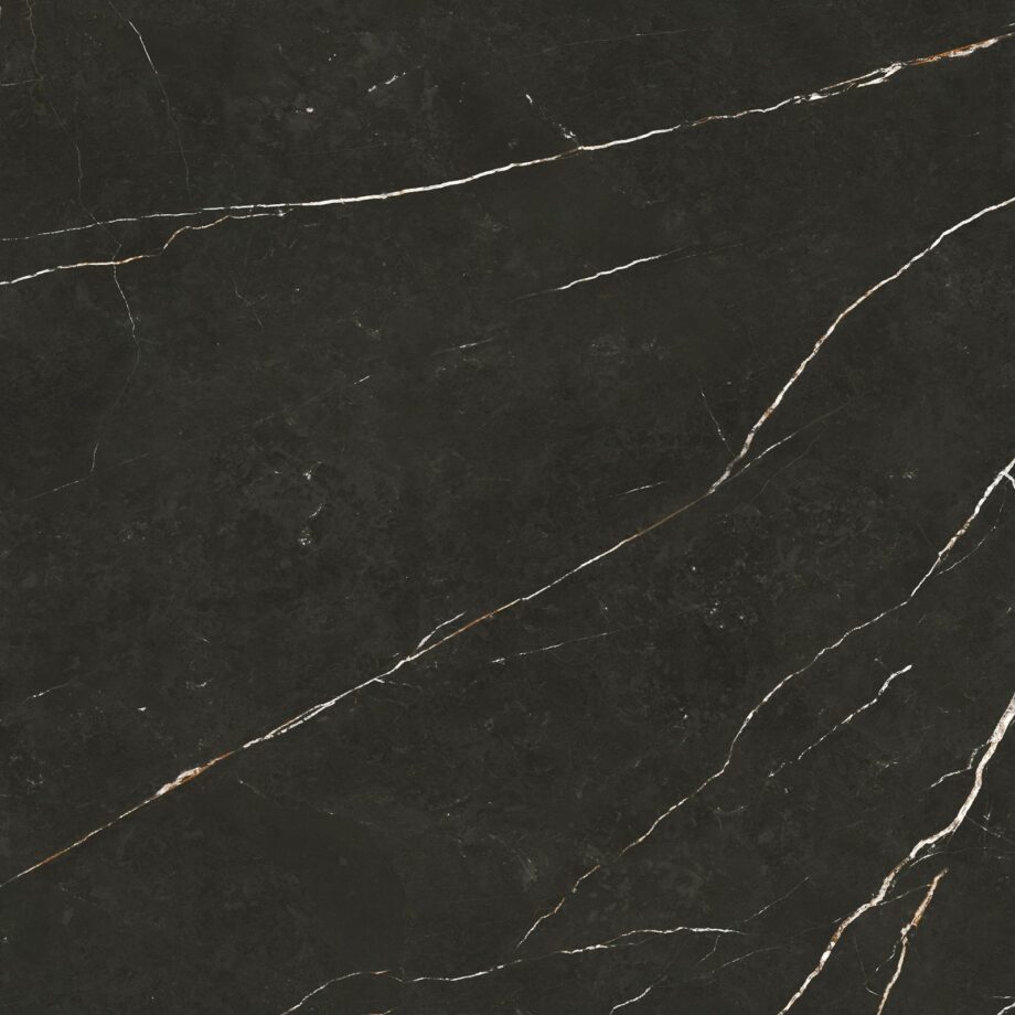 035.840.0157.09213-1 Marmorefektiga matt keraamiline põrandaplaat Tau Elite Black, 60x60 cm, 9 mm, must, R10, rektifitseeritud