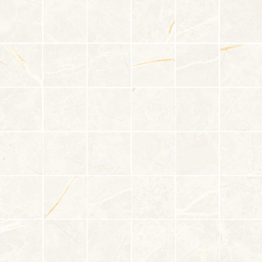 036.281.0108.09213-1 Marmorefektiga matt mosaiikplaat Tau Elite White 5x5, 30x30 cm, valge
