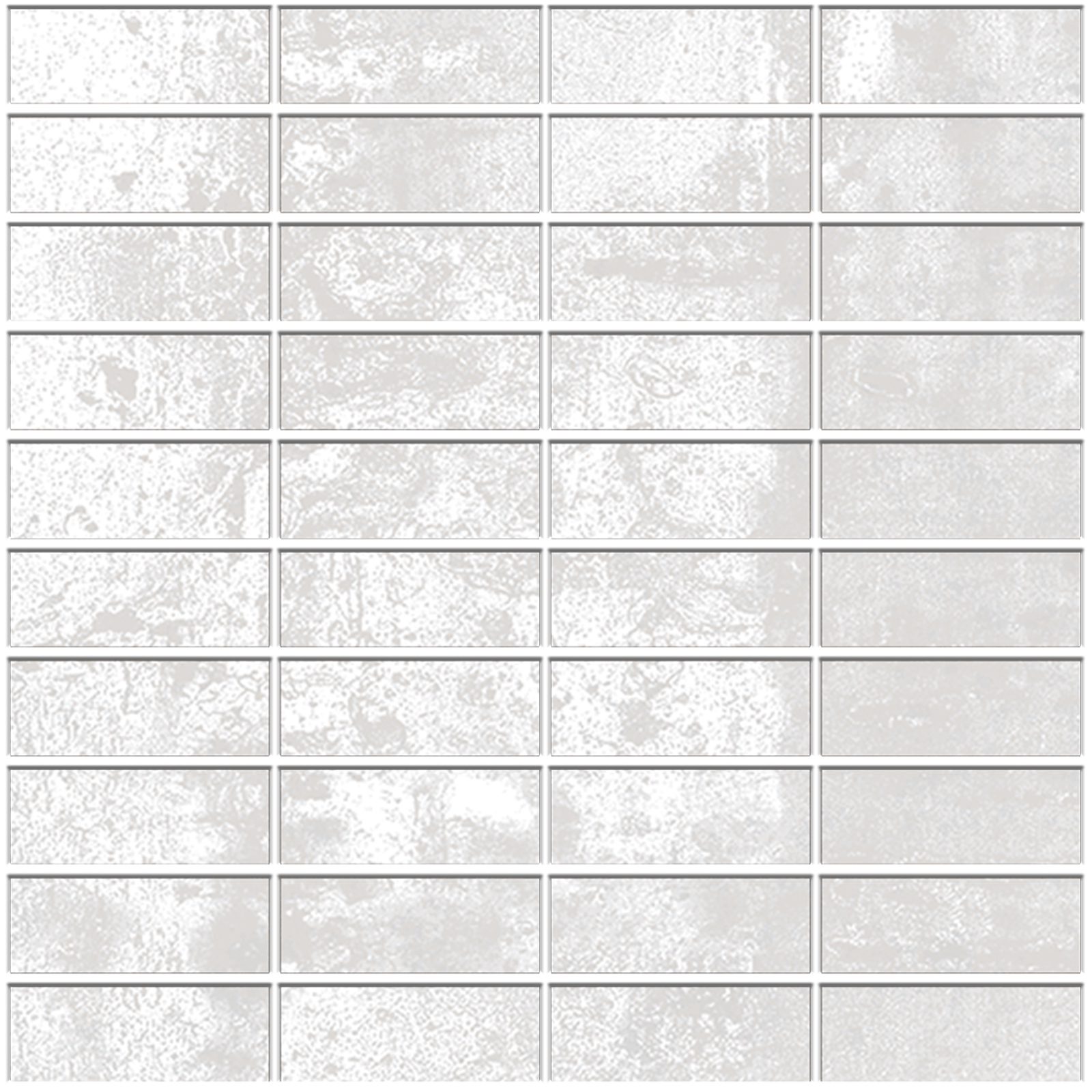 Corten-terase efektiga portselanmosaiik Tau Corten Blanco, 30x30 cm, valge