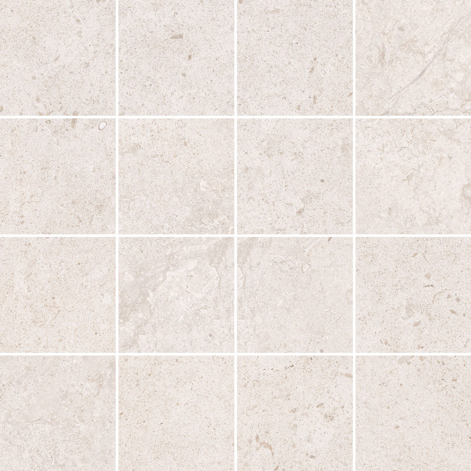 Kiviefektiga portselanmosaiik Tau Dorset White 7x7, 30x30 cm, valge
