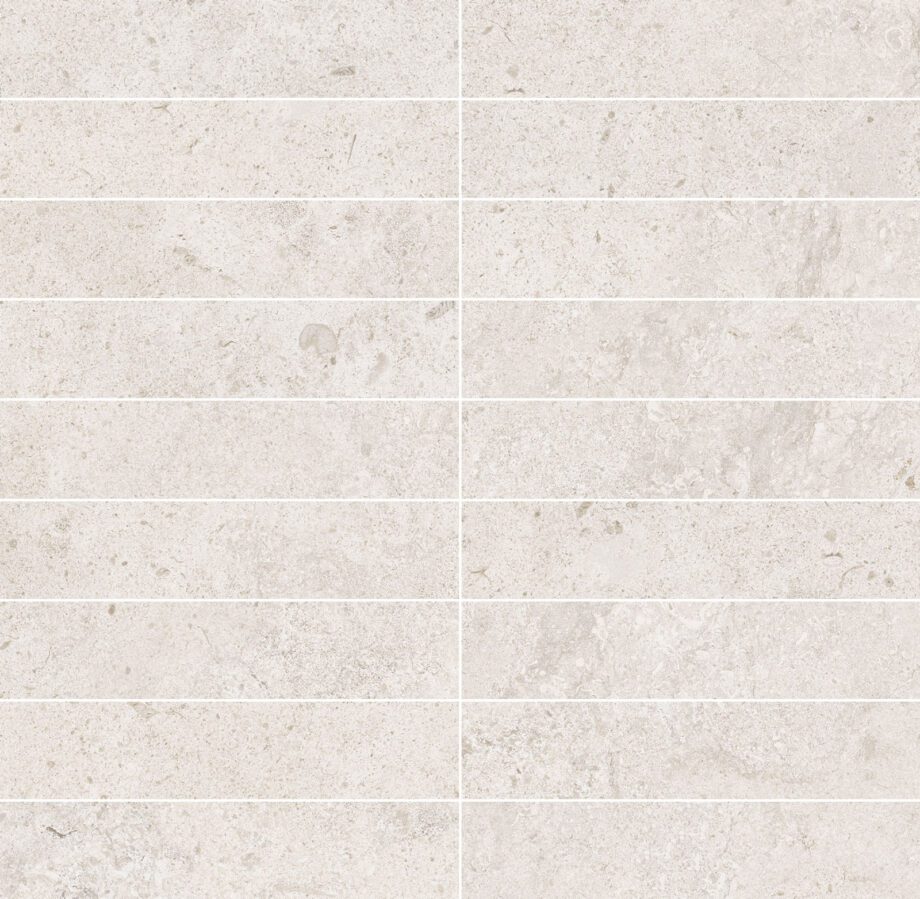 Kiviefektiga portselanmosaiik Tau Dorset White 3x15, 30x30 cm, valge
