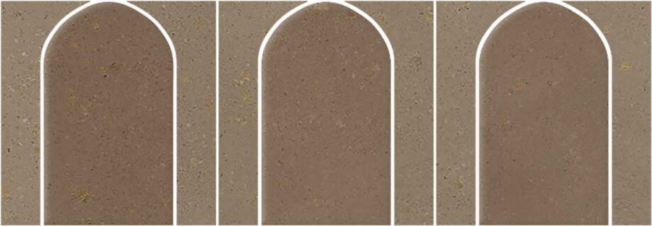 088.141.0154.15724-1 Betoonimustriga mosaiikplaat Tau Detroit Cotto Arco, 43,7x14,3 cm, terrakota
