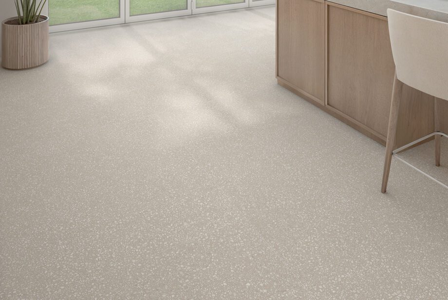017.840.0119.15540-2 Terrazzo mustriga matt keraamiline põrandaplaat Tau Portobello Sand, 60x60 cm, 9 mm, liivabeež, R10, rektifitseeritud
