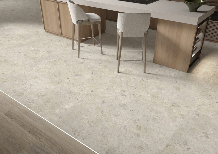 017.840.0108.15997-2 Kiviefektiga matt keraamiline põrandaplaat Tau Qatar White, 60x60 cm, 9 mm, valge, rektifitseeritud