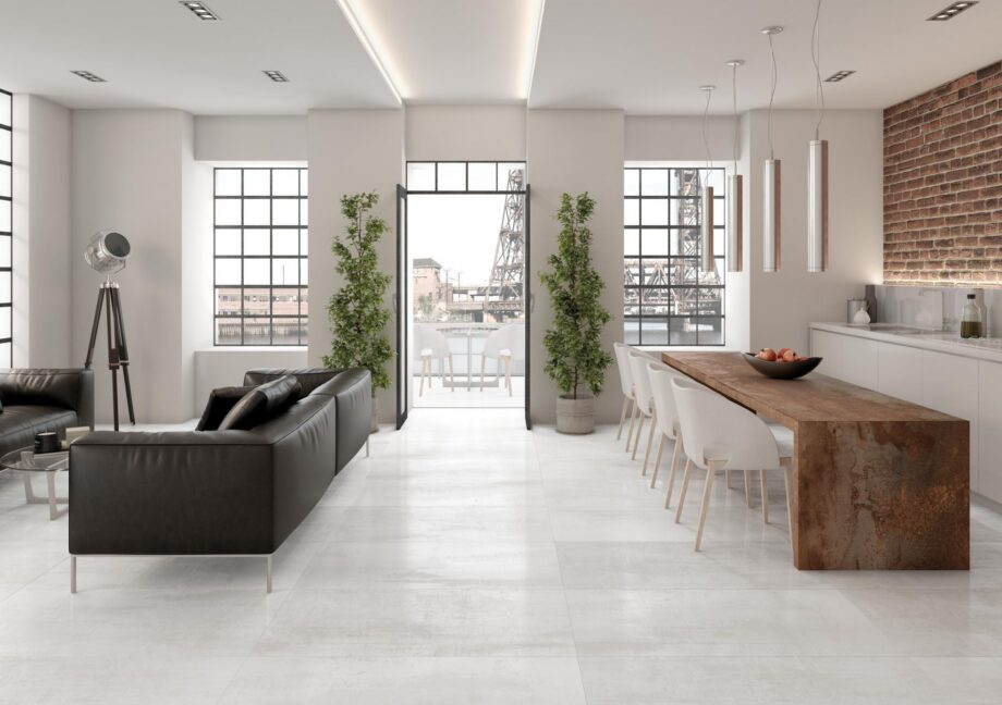 Corten-terase efektiga portselanplaat Tau Corten Blanco, 60x120 cm, 10,5 mm, valge, rektifitseeritud
