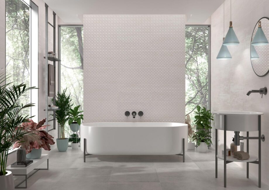 Metalliefektiga matt keraamiline seinaplaat Tau Corten Wall Linen, 30x60 cm, linane beež, rektifitseeritud