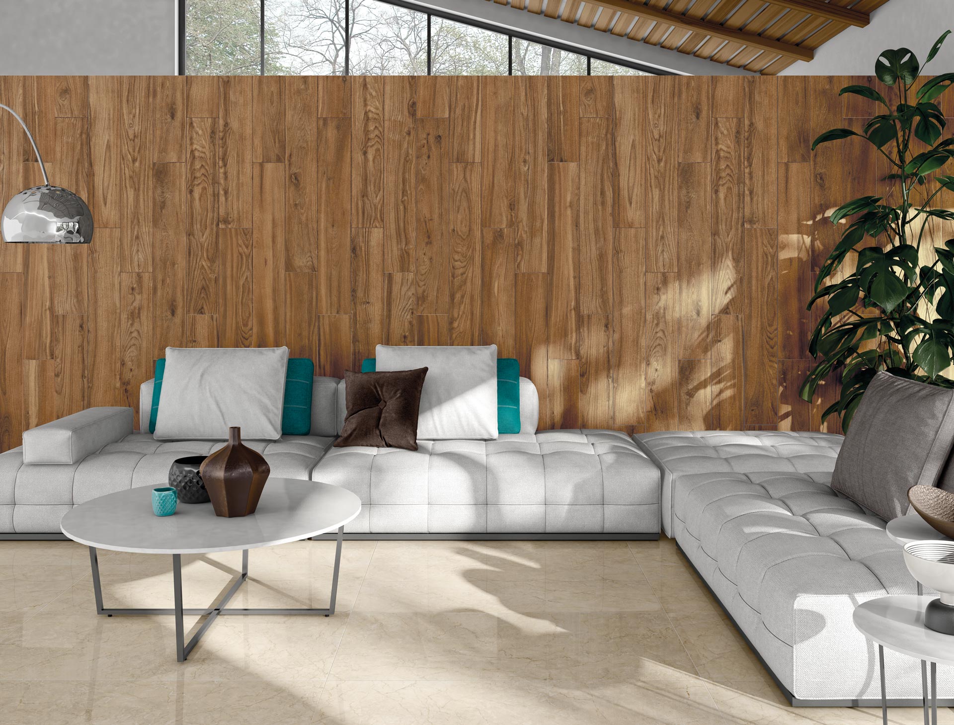 Puidumustriga matt keraamiline põrandaplaat Tau Loire Umber, 20x120 cm, 9 mm, umbrapruun, rektifitseeritud