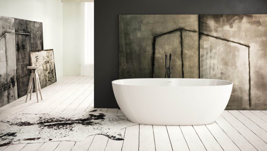 Eraldiseisev kivivann PAA BELLA 170×80 cm, läikiv kivimass 2 Vapaasti seisova kylpyamme PAA BELLA 170,5x80 cm, valukivi – 2