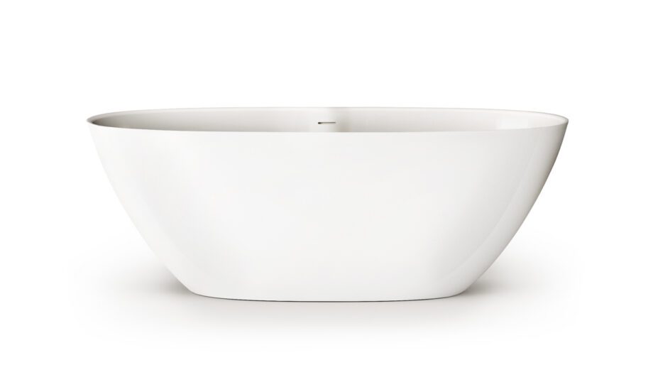 Eraldiseisev kivivann PAA PERLA 175 175×76 cm, läikiv kivimass Vapaasti seisova kylpyamme PAA PERLA 175 175x76 cm, valukivi