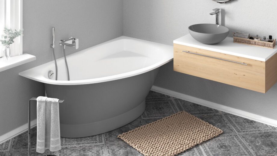 Kulma-amme PAA TRE 170 A 170x100 cm, vasen, valukivi – 2