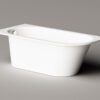 Sisseehitatav kivivann PAA VARIO M B 158×75 cm, ümar nurk B, läikiv kivimass 10 Upotettava kylpyamme PAA VARIO M B 158x75 cm, valukivi – 10