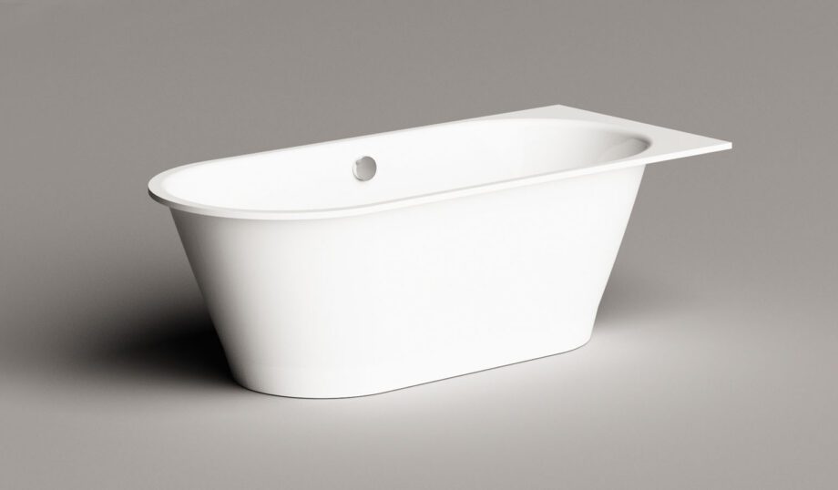 Sisseehitatav kivivann PAA VARIO XL AB 180×80 cm, ümarad nurgad A ja B, läikiv kivimass 10 Upotettava kylpyamme PAA VARIO XL AB 180x80 cm, valukivi – 10