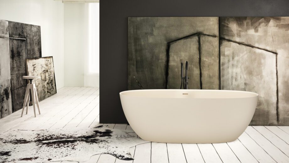 Eraldiseisev kivivann PAA BELLA 170×80 cm, matt Silkstone 8 Vapaasti seisova kylpyamme PAA BELLA 170,5x80 cm, Silkstone – 8