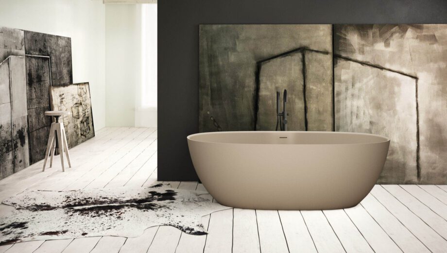 Eraldiseisev kivivann PAA BELLA 170×80 cm, matt Silkstone 7 Vapaasti seisova kylpyamme PAA BELLA 170,5x80 cm, Silkstone – 7