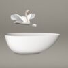 Eraldiseisev kivivann PAA BELLA OVO 170×80 cm, matt Silkstone 9 Vapaasti seisova kylpyamme PAA BELLA OVO, Silkstone – 9