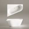 Nurgavann PAA DECO CORNER D 160×127 cm, parempoolne, matt Silkstone 6 Kulma-amme PAA DECO CORNER D 160x127 cm, oikea, Silkstone – 6