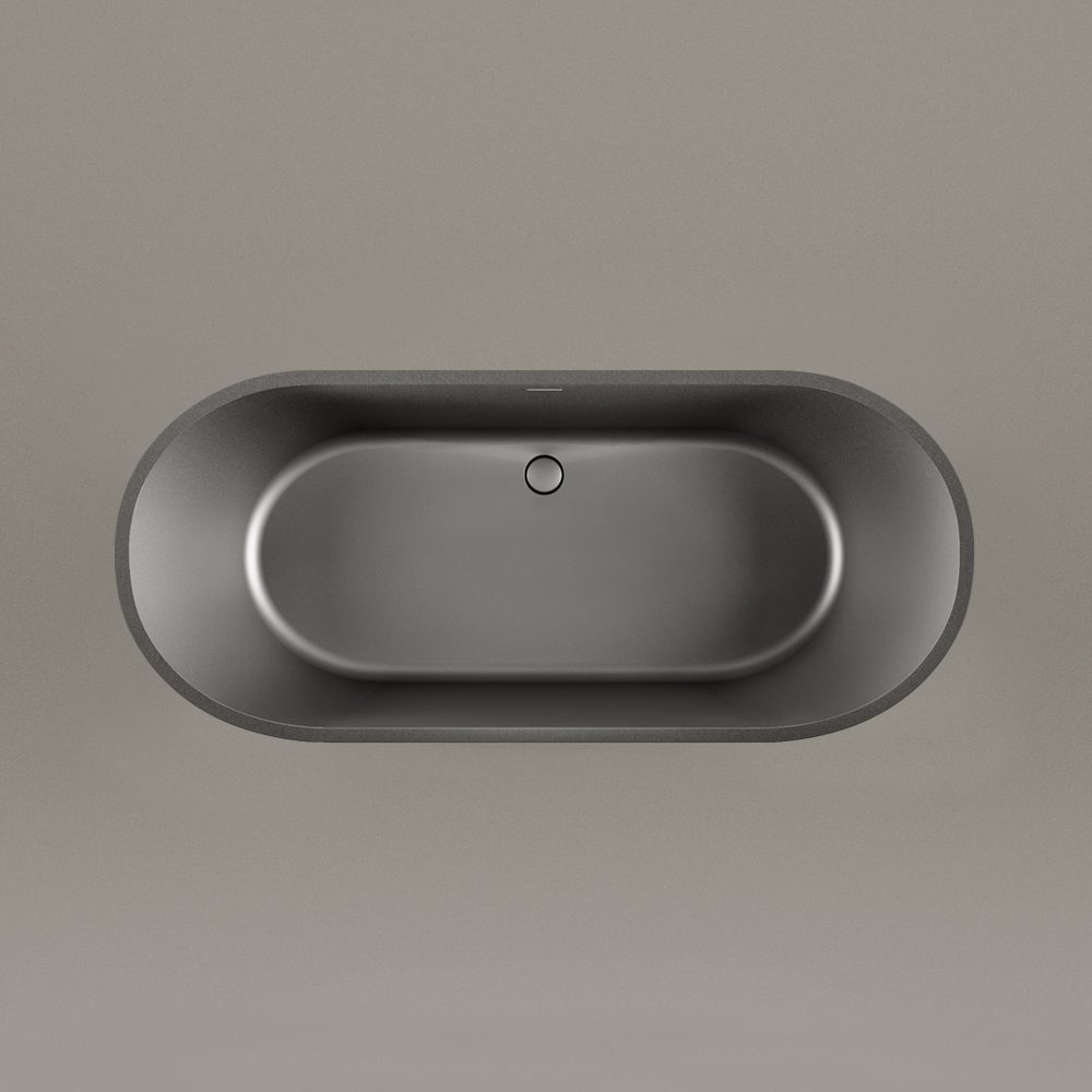 Vapaasti seisova kylpyamme PAA DECO NUDO 166x73 cm, Graphite – 4