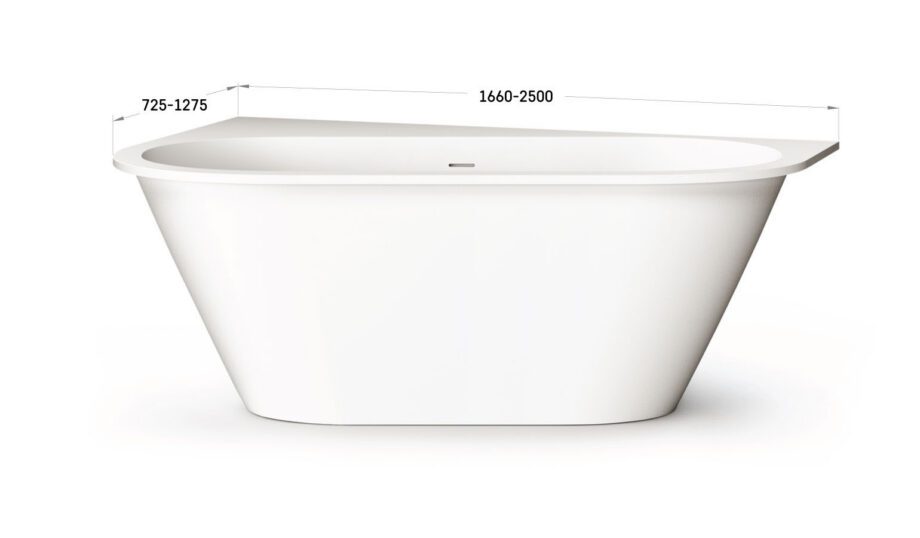 Mõõdu järgi kivivann PAA DECO SHAPE M kuni 180×85 cm, matt Silkstone Mittatilauskylpyamme PAA DECO SHAPE L, Silkstone