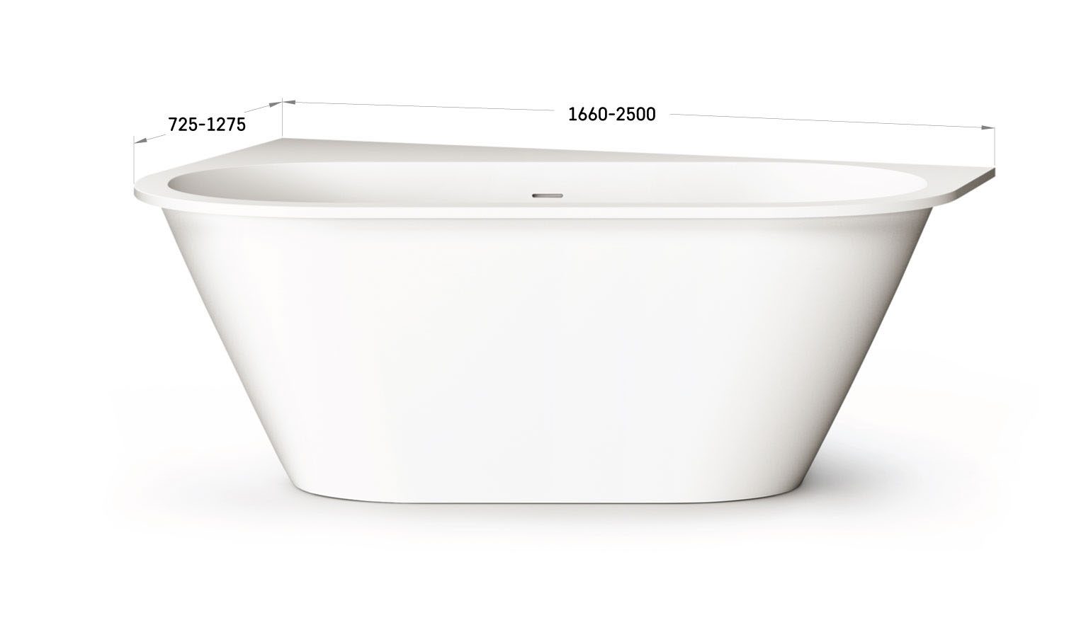 Mittatilauskylpyamme PAA DECO SHAPE L, Silkstone