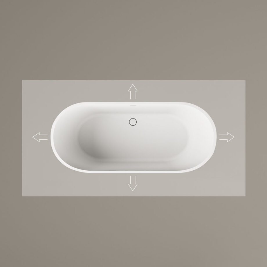 Mõõdu järgi kivivann PAA DECO SHAPE M kuni 180×85 cm, matt Silkstone 4 Mittatilauskylpyamme PAA DECO SHAPE L, Silkstone – 4