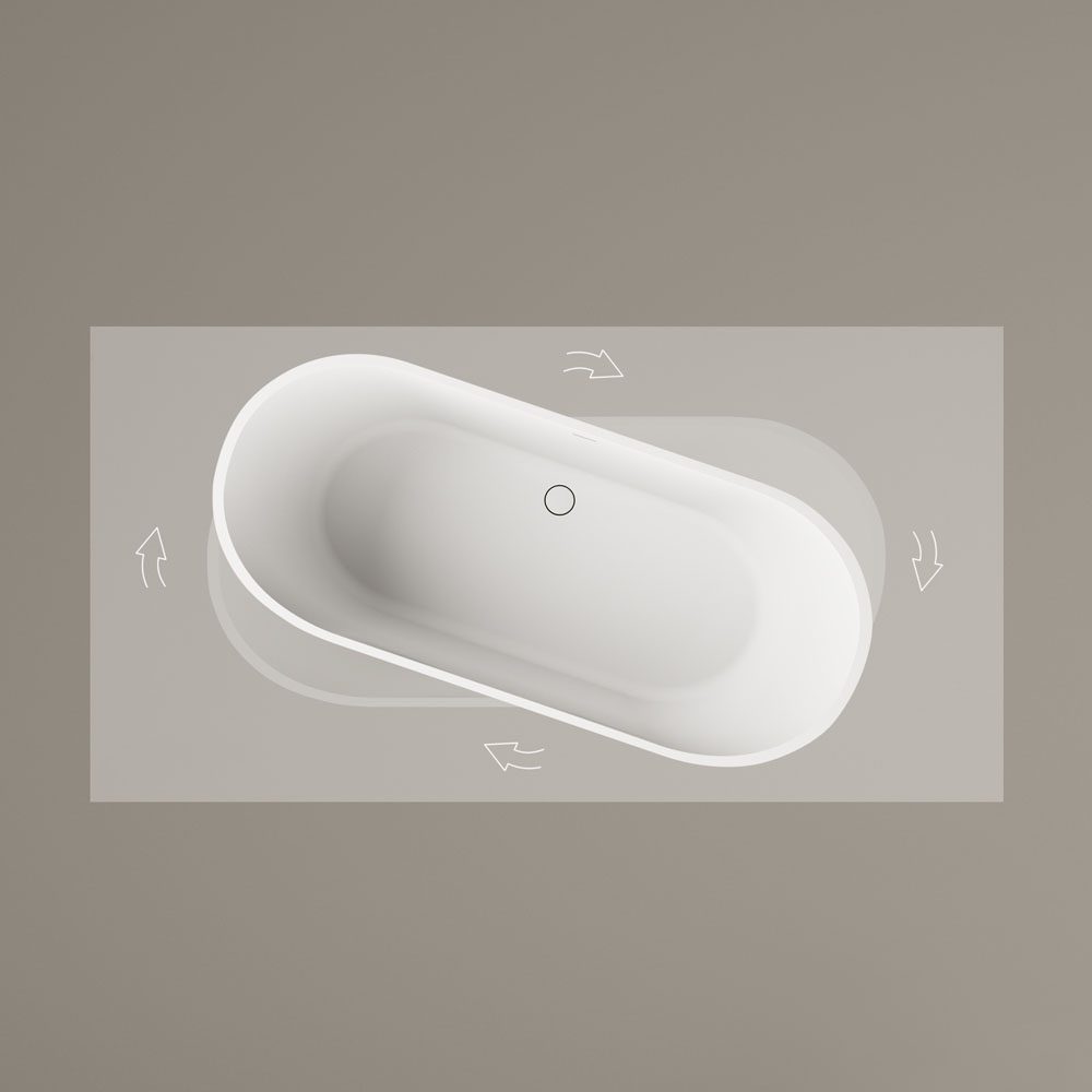Mittatilauskylpyamme PAA DECO SHAPE L, Silkstone – 5
