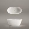 Eraldiseisev kivivann PAA PERLA 145 145×71 cm, matt Silkstone 8 Vapaasti seisova kylpyamme PAA PERLA 145, Silkstone – 8