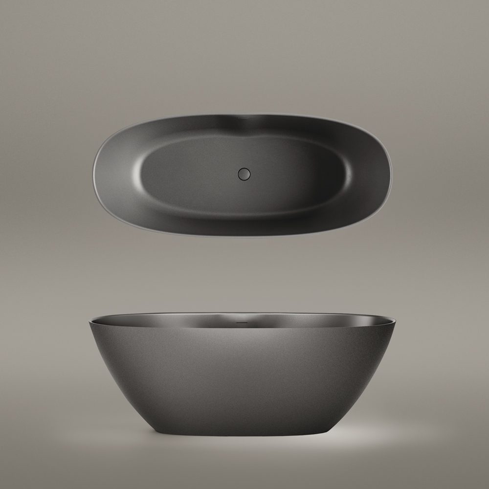 Vapaasti seisova kylpyamme PAA PERLA 175 175x76 cm, Graphite – 3