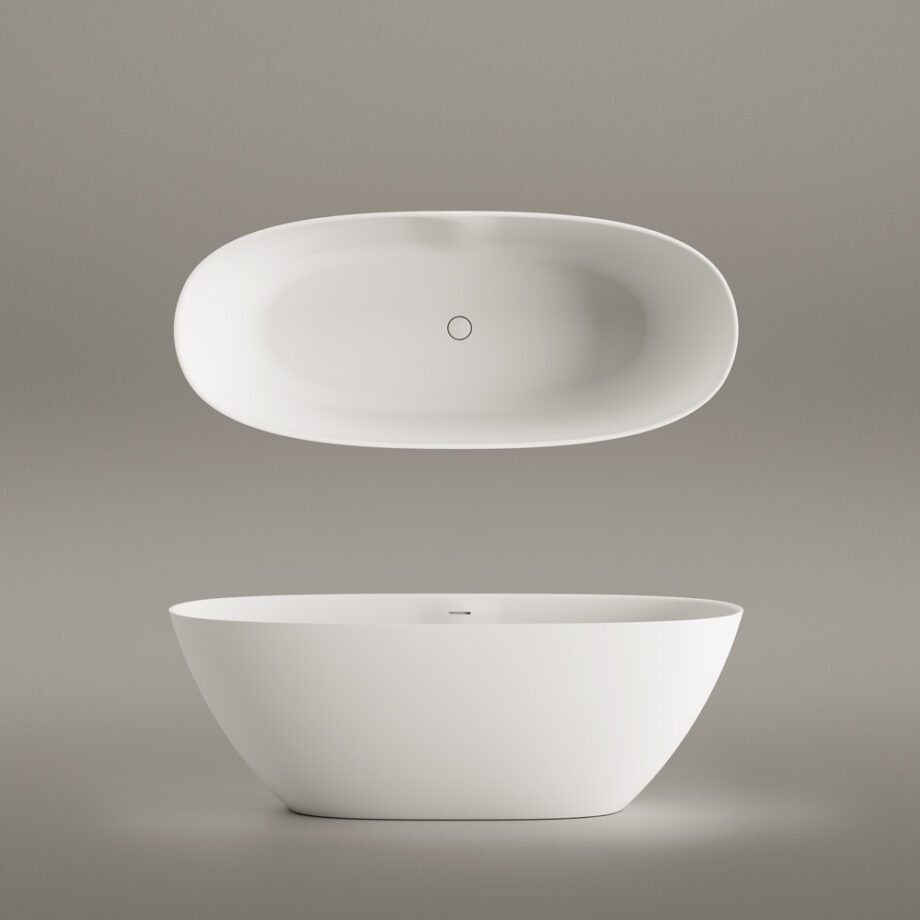Eraldiseisev kivivann PAA PERLA 175 175×76 cm, matt Silkstone 7 Vapaasti seisova kylpyamme PAA PERLA 175, Silkstone – 7