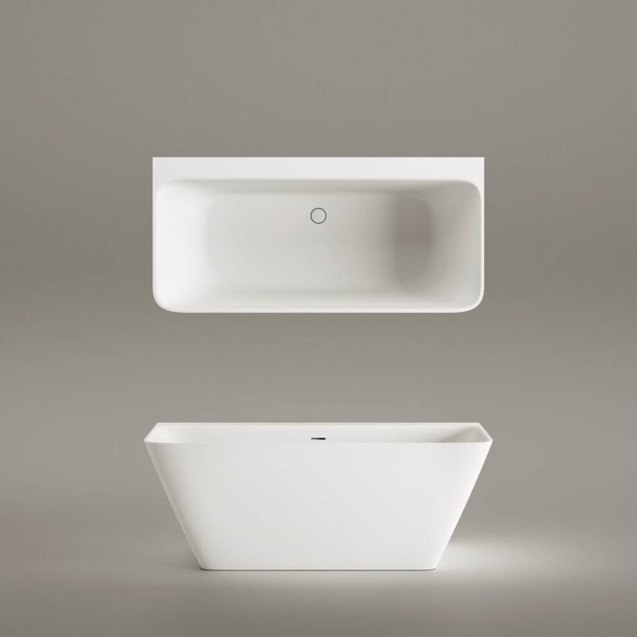 Seinaäärne kivivann PAA QUADRO WALL 160,5×76 cm, matt Silkstone 8 Seinäkylpyamme PAA QUADRO WALL 160,5x76 cm, Silkstone – 8