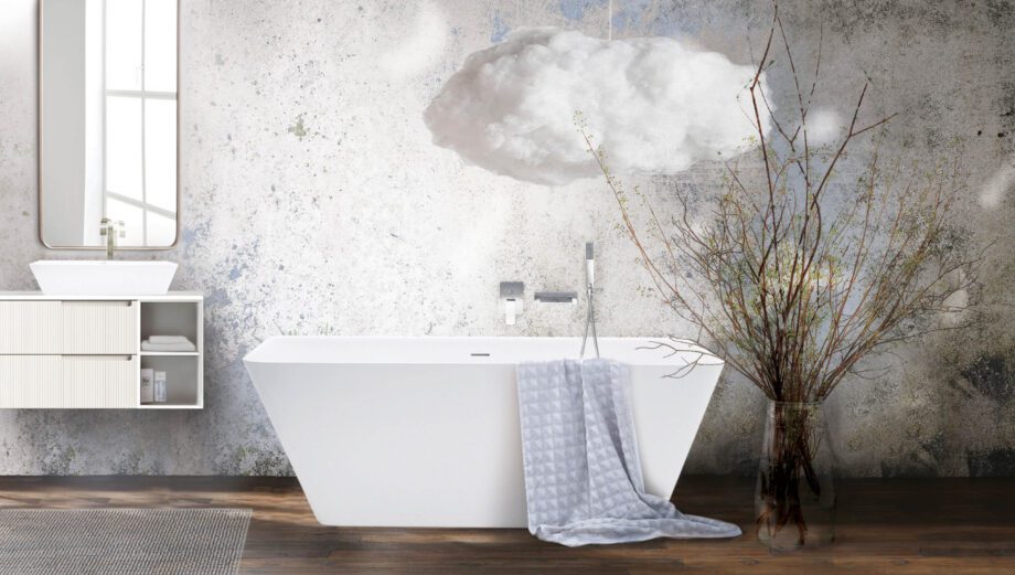 Seinaäärne kivivann PAA QUADRO WALL 160,5×76 cm, matt Silkstone 2 Seinäkylpyamme PAA QUADRO WALL 160,5x76 cm, Silkstone – 2