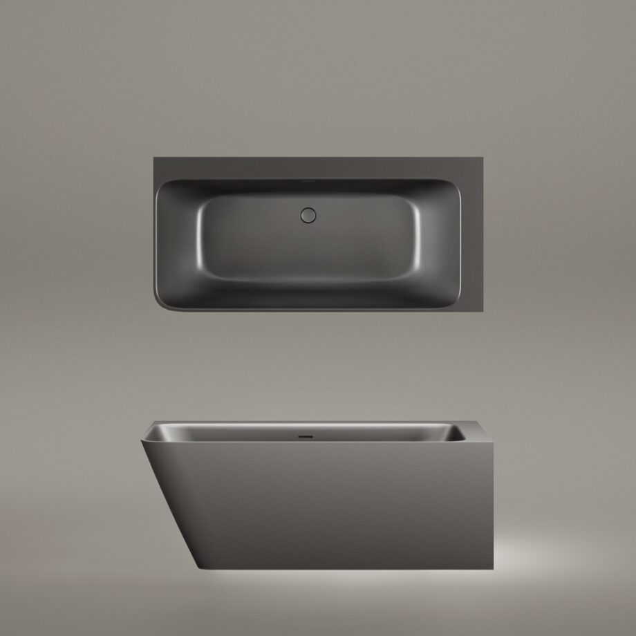 Must nurgavann PAA QUADRO CORNER A 160×75 cm, vasakpoolne, Graphite, matt 4 Kulma-amme PAA QUADRO CORNER A 160x75 cm, vasen, Graphite – 4