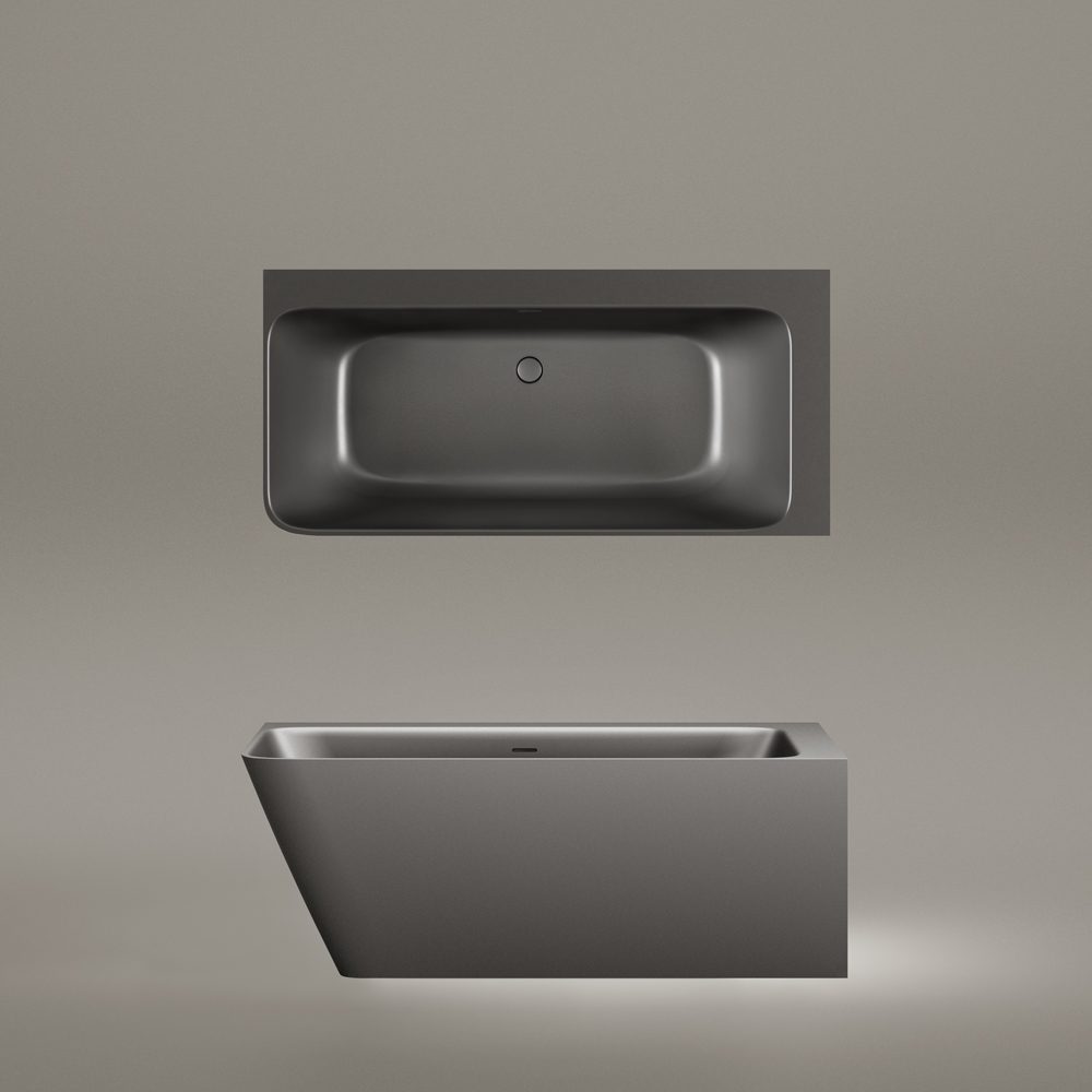 Kulma-amme PAA QUADRO CORNER A 160x75 cm, vasen, Graphite – 4